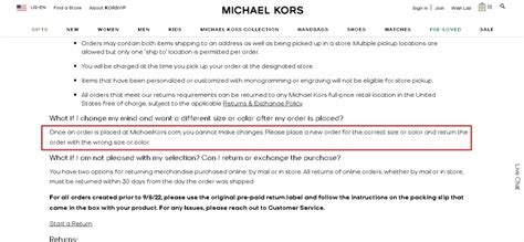 how to return michael kors online order|michael kors cancel online order.